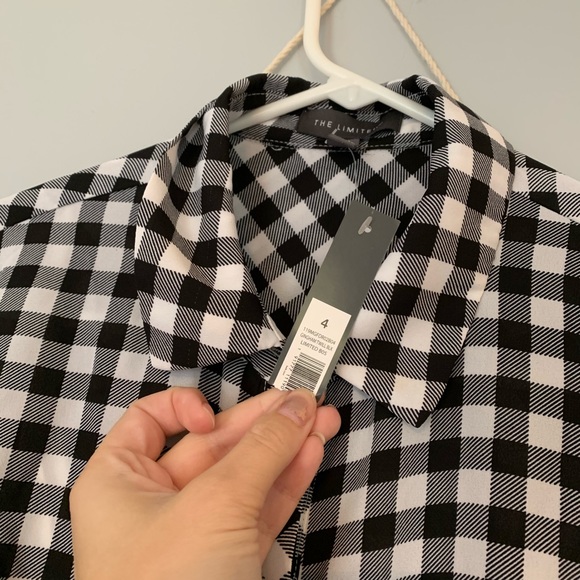 The Limited Gingham Twill Shirt Dress NWT - Picture 4 of 4